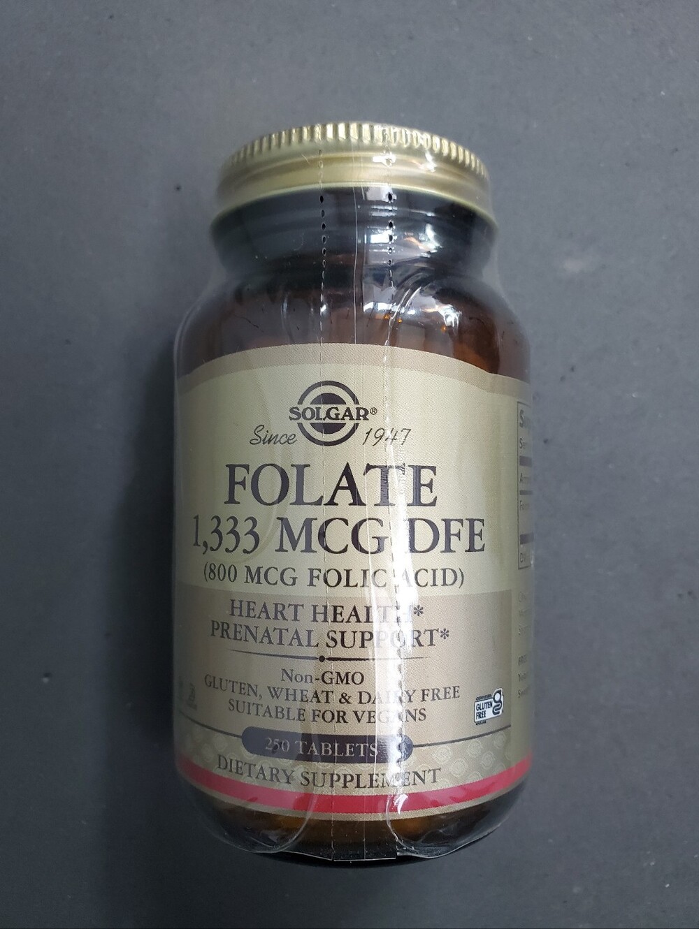 Olga Folate 1,333 MCG DFE (800 MCG Folic Acid) - New Never Open - Exp 2027